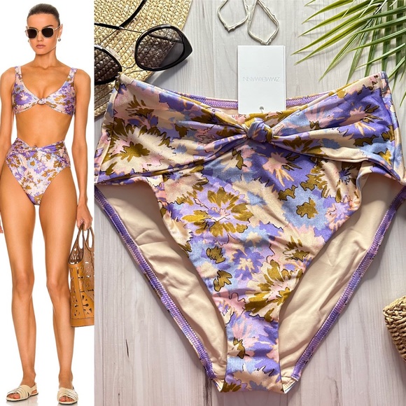 Zimmermann Violet High Waist Bikini Bottom - Picture 13 of 15